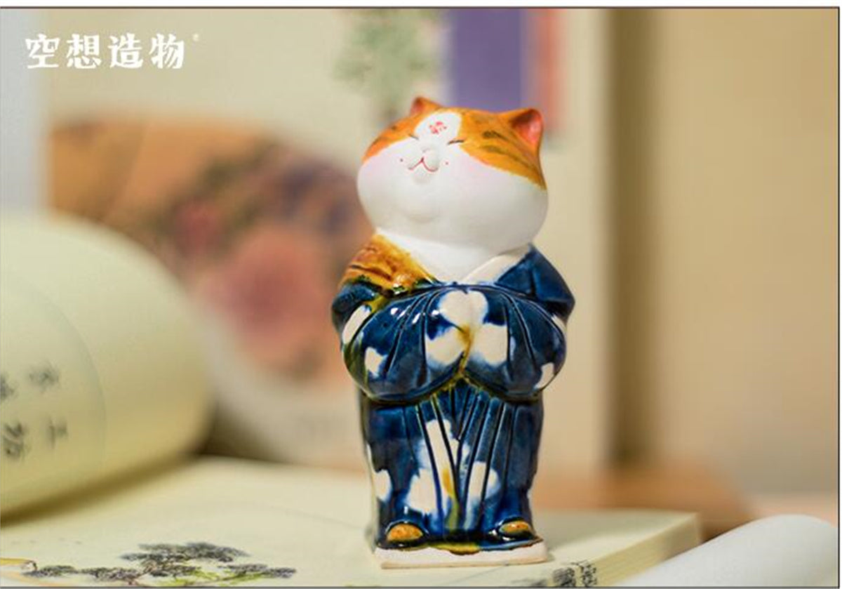 Tang Three-color Maid Cat Model