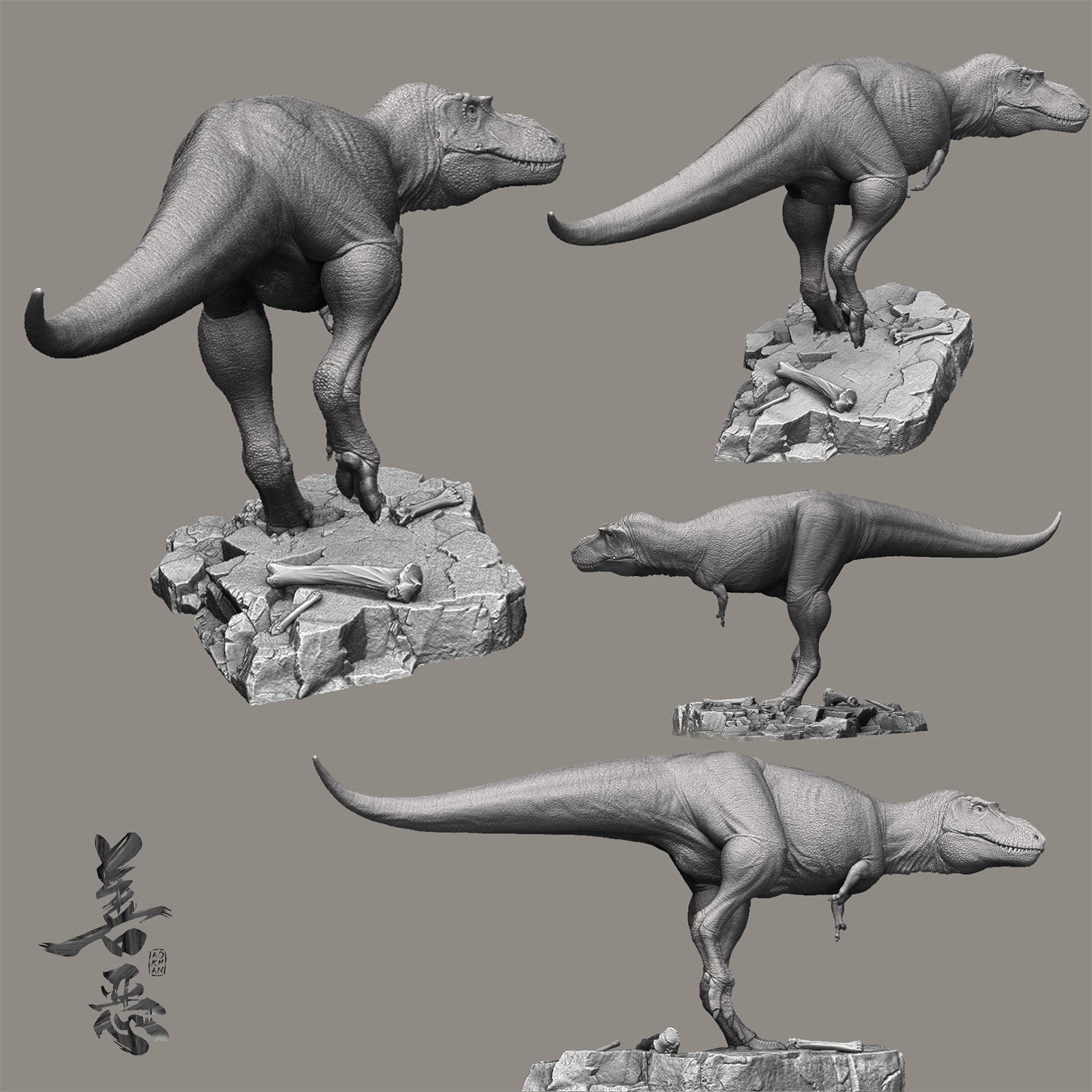 1/35 Albertosaurus Statue