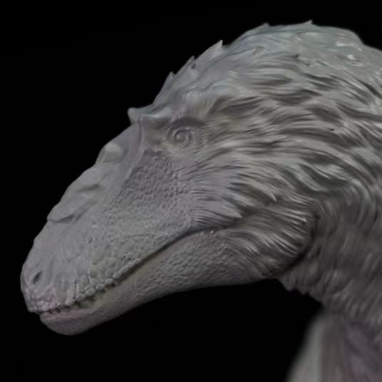 Yutyrannus Scene Statue