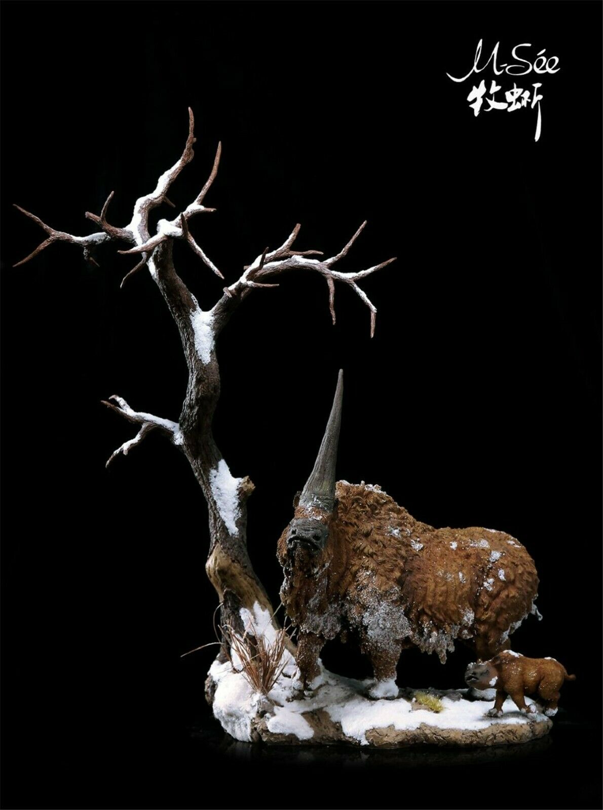 MuSee Studio 1/18 Scale Elasmotherium Family Scene Statue