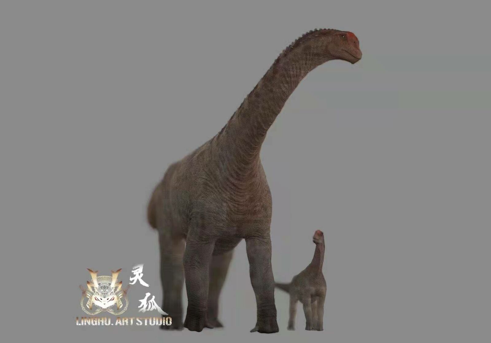LINGHU ART STUDIO 1:35 Scale Camarasaurus father and son Model Kit
