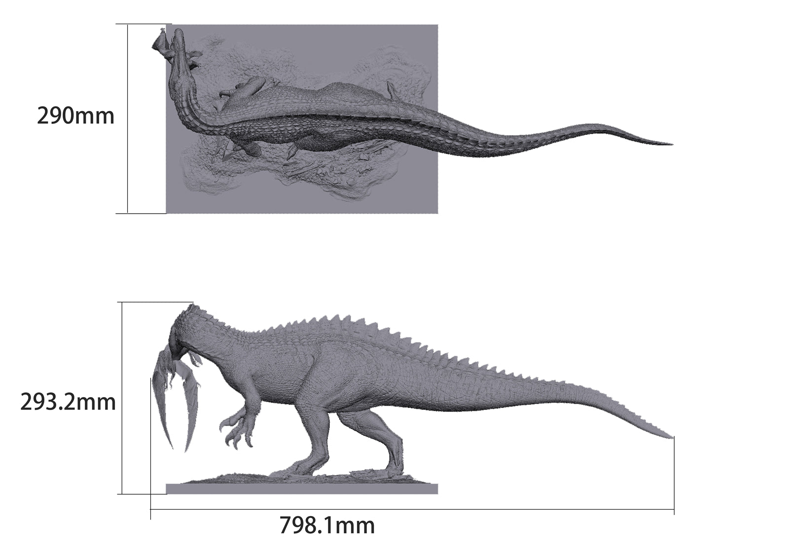 CROSS COLOR 1/15 Suchomimus Model Unpainted Kit