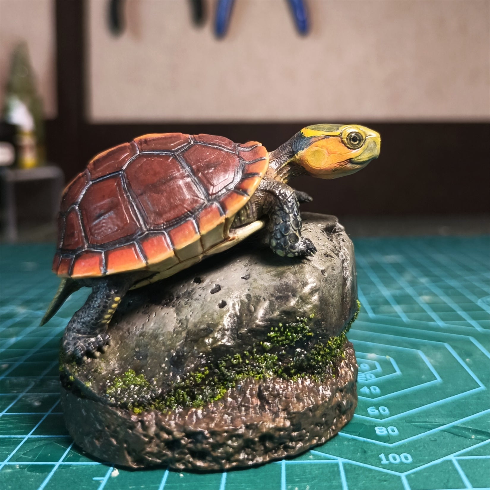 Yellow-margined Box Turtle Baby Scene Decoration