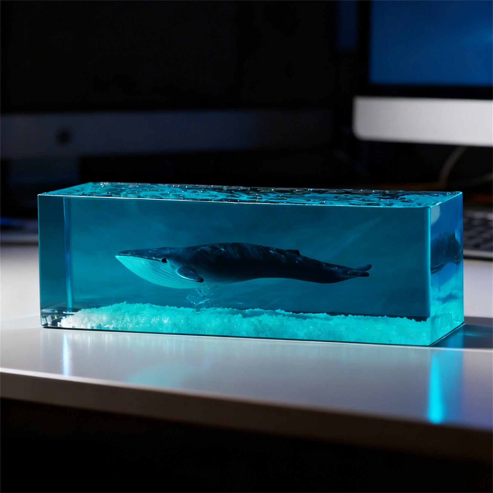 Blue Whale Megalodon Dolphin Resin Figurine
