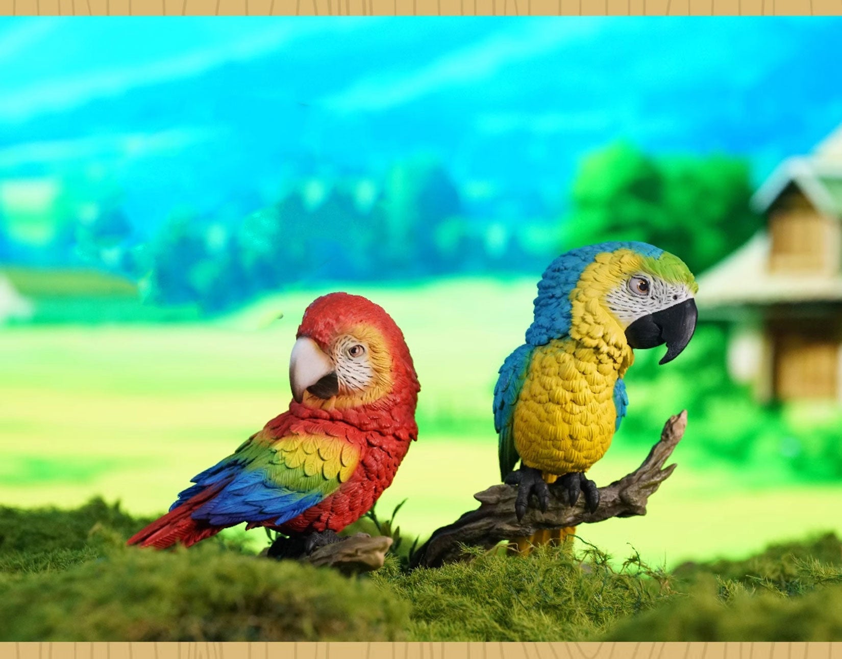 Ara Ararauna & Ara Macao Parrot Model