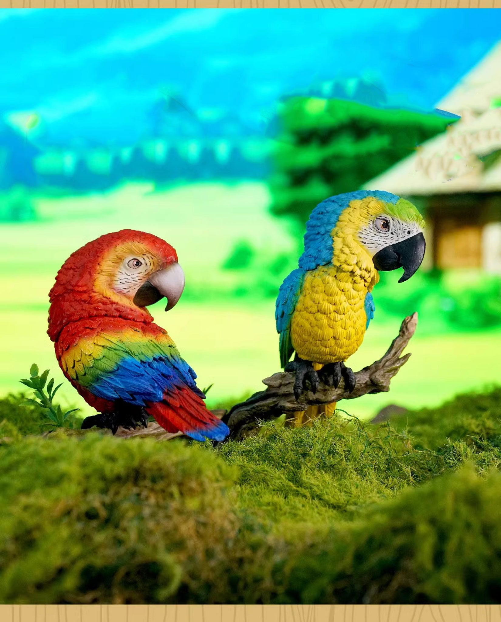 Ara Ararauna & Ara Macao Parrot Model