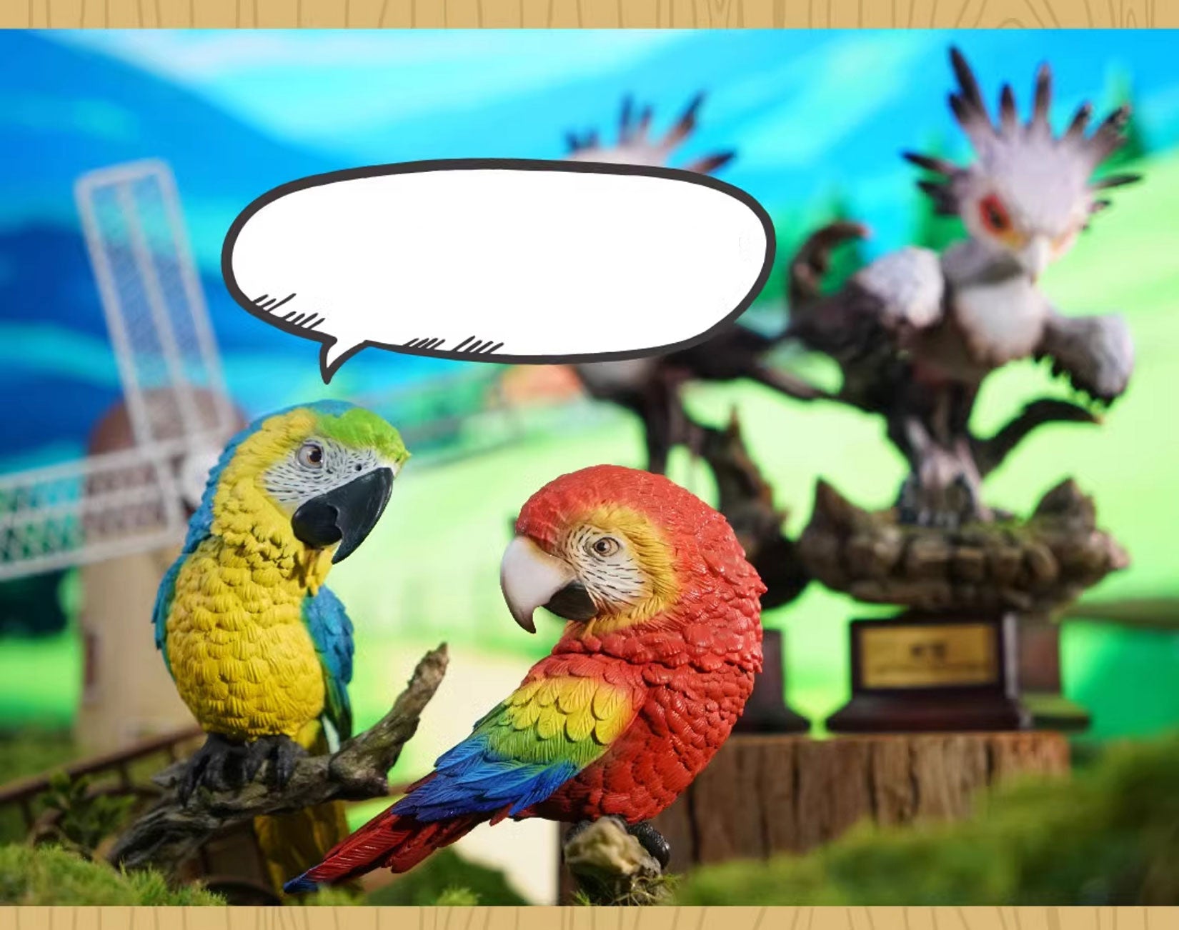 Ara Ararauna & Ara Macao Parrot Model