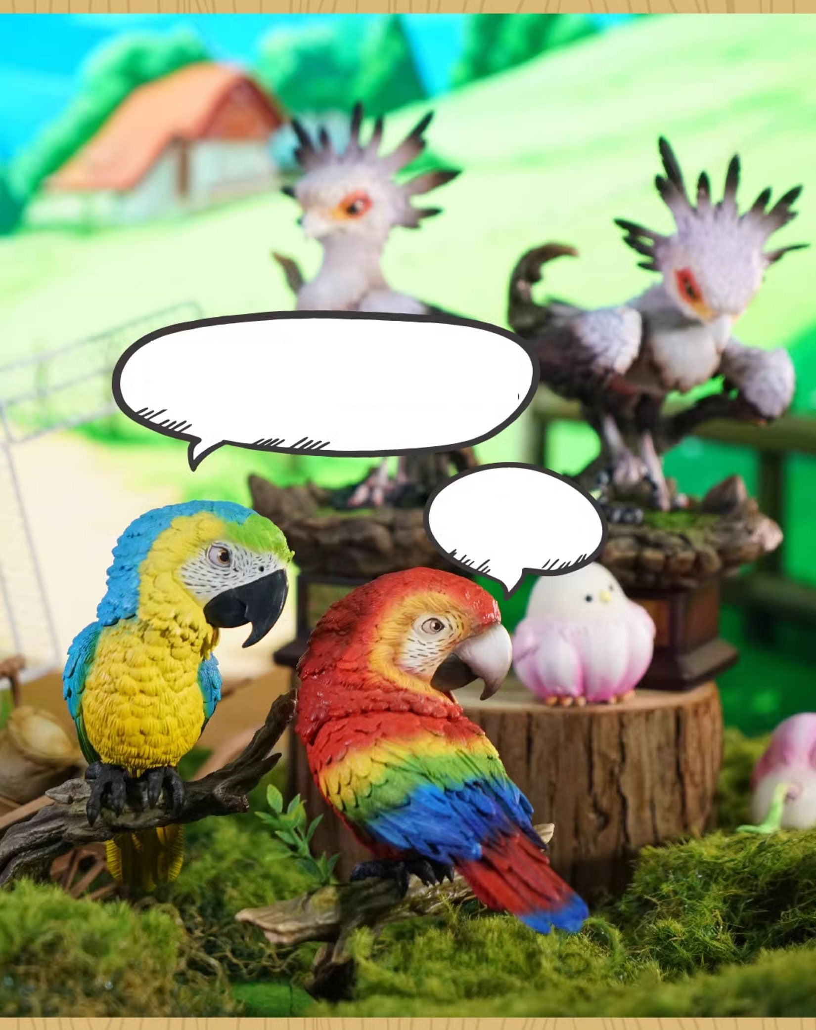 Ara Ararauna & Ara Macao Parrot Model