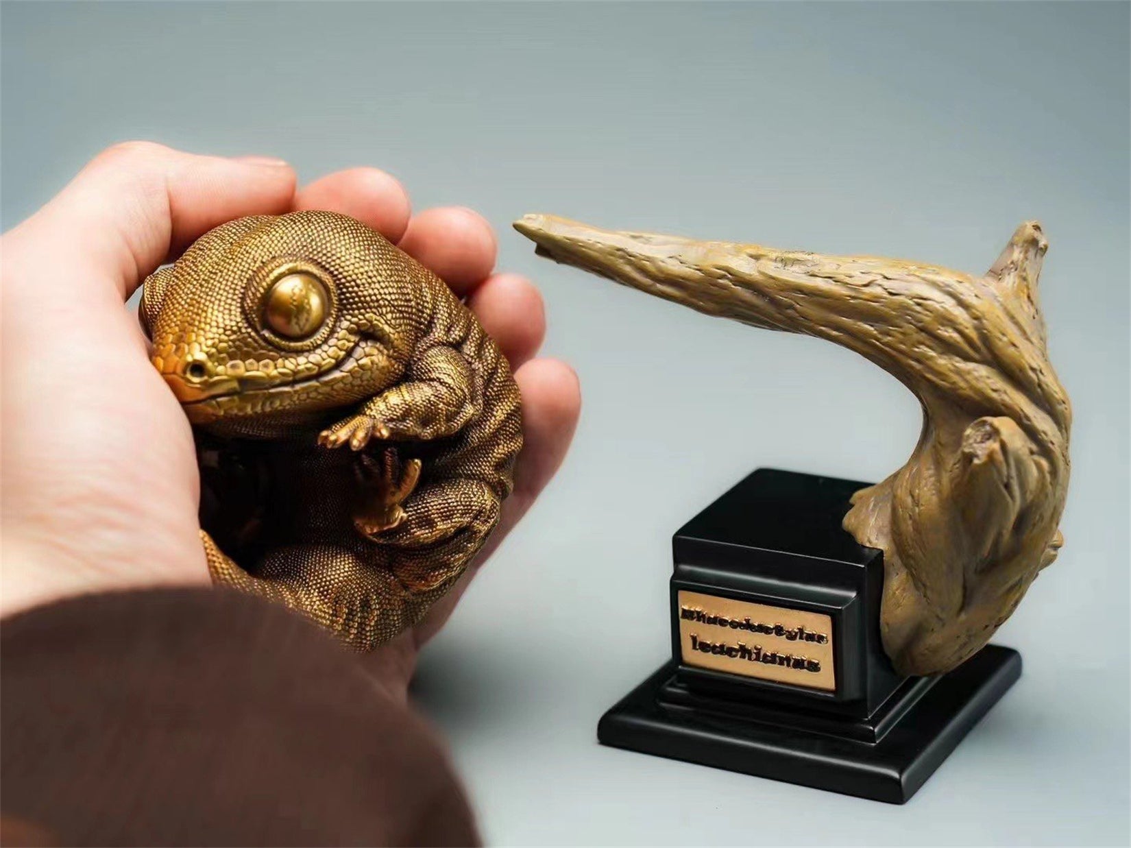 BOWUZHI Studio Bronze Gecko Figurines