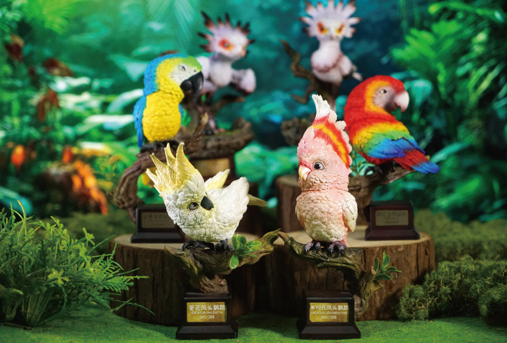 Cacatua Leadbeateri & Cacatua Galerita Parrot Model