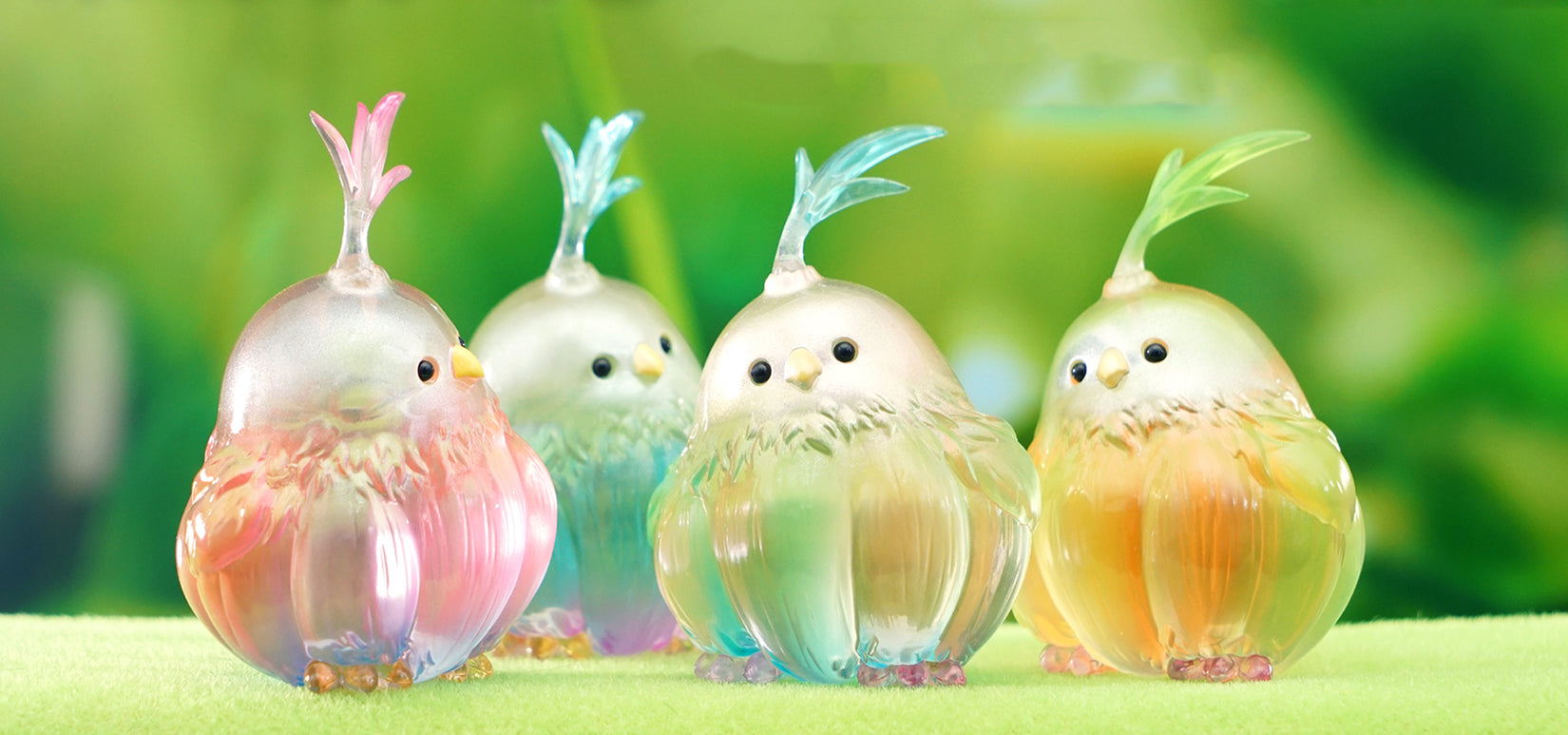 Jelly Garlic Bird Model Resin Animal Figure