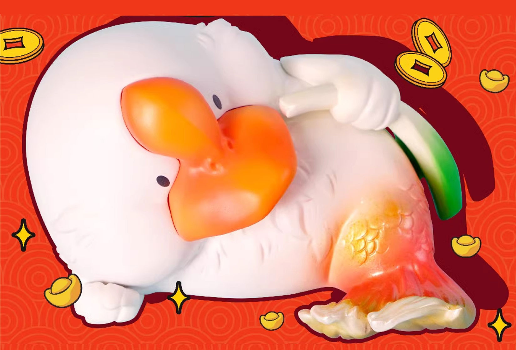 Lucky Duck Statue Animal Figure