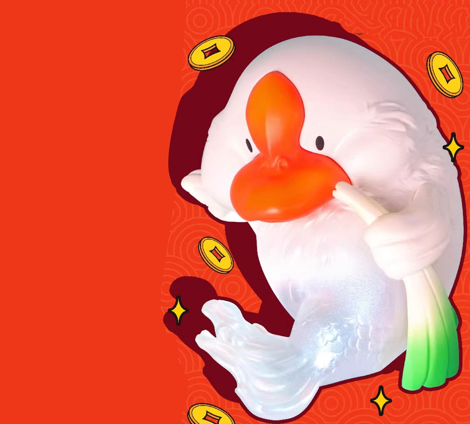 Lucky Duck Statue Animal Figure