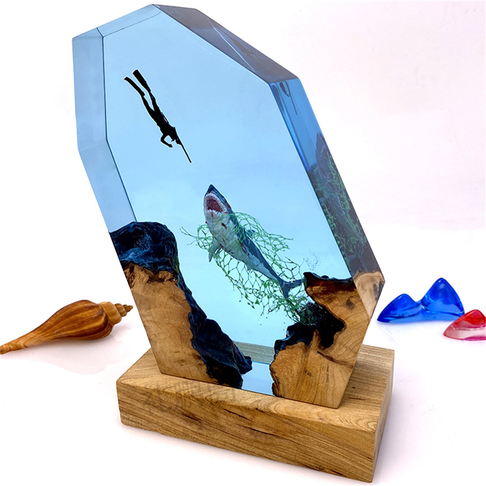 Resin Ocean Shark Model Desktop Decoration
