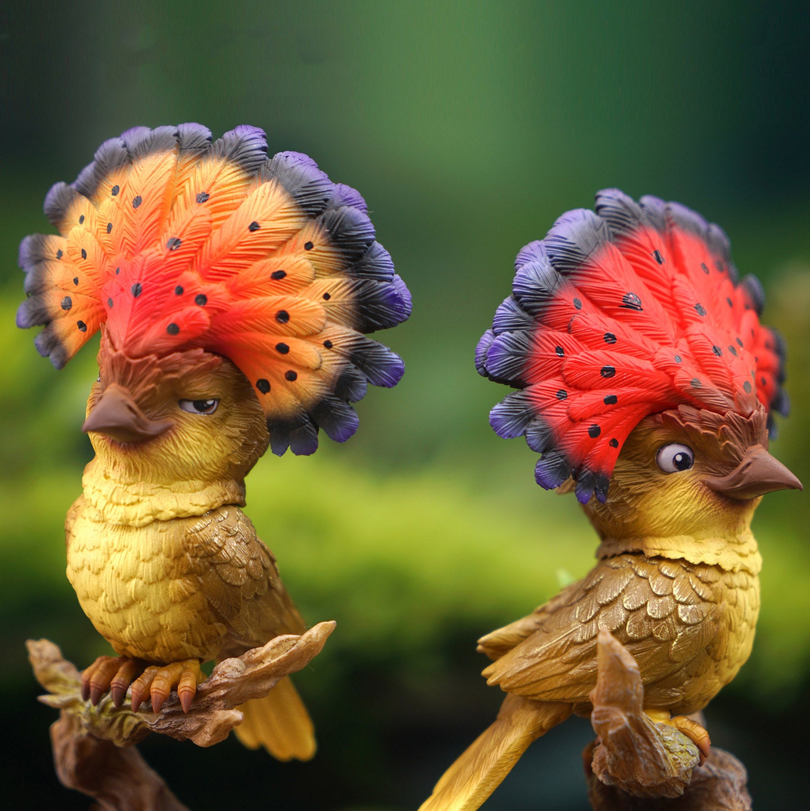 Onychorhynchus Coronatus Model Resin Bird Figure