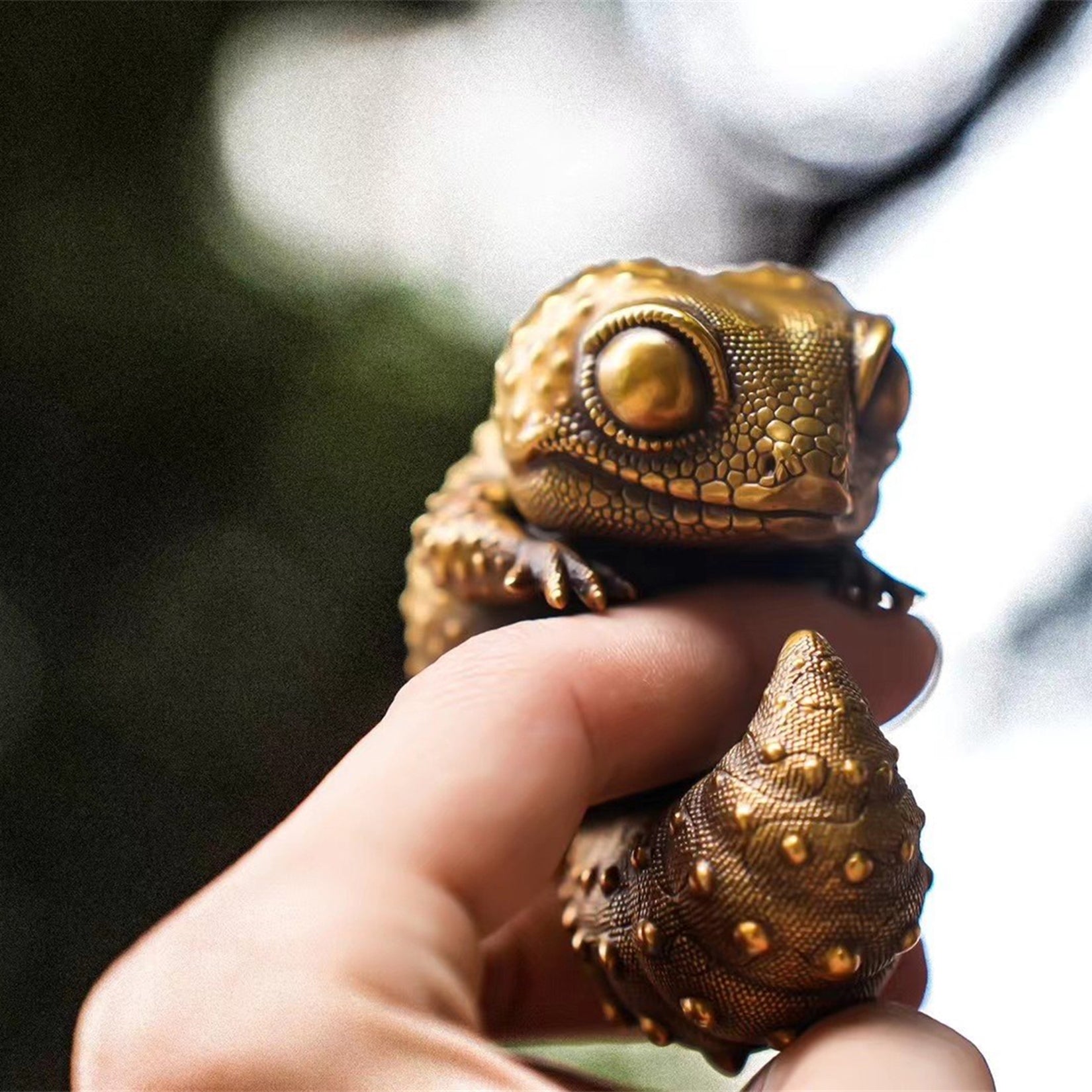 BOWUZHI Studio Bronze Gecko Figurines