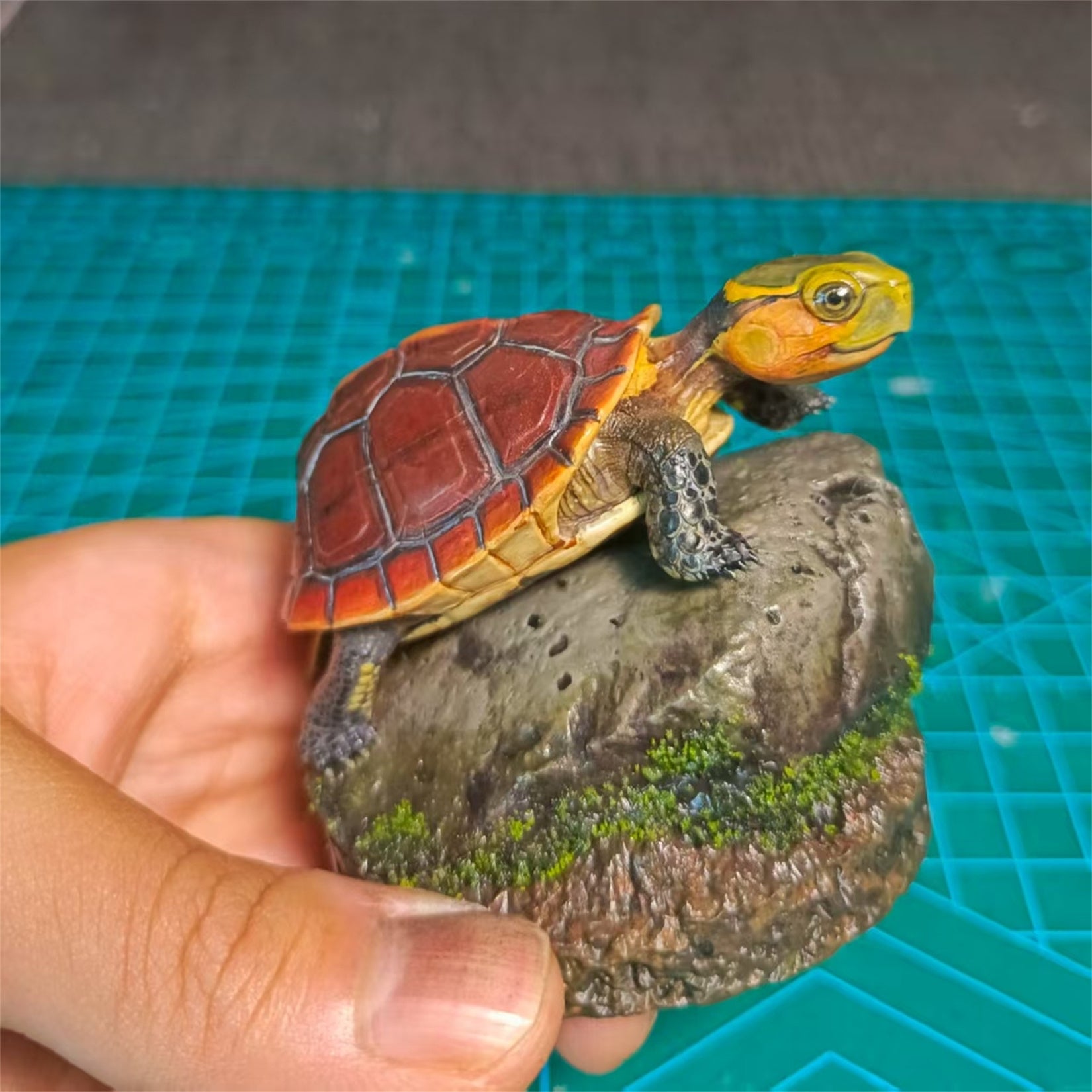 Yellow-margined Box Turtle Baby Scene Decoration