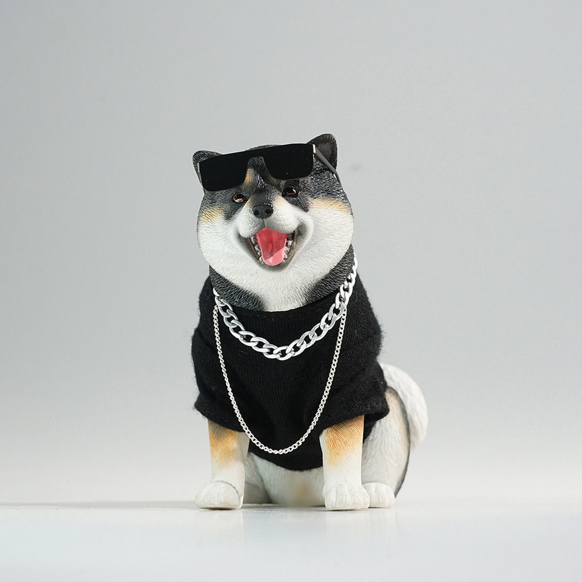 Shiba Inu Statue Animal Model Pet Figurine Decor