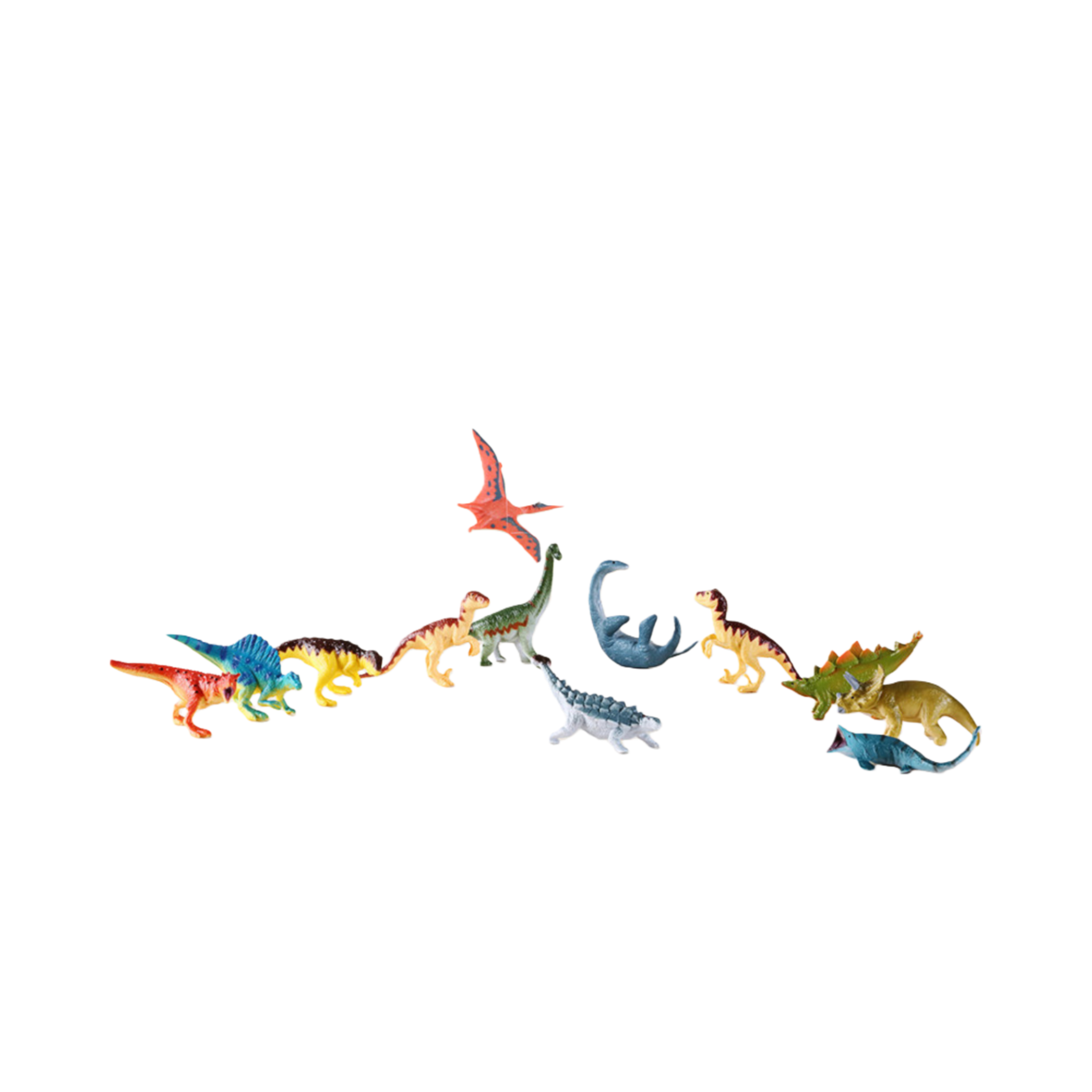 RECUR 6Pcs Wildlife Mini Prehistoric Animal Set Model