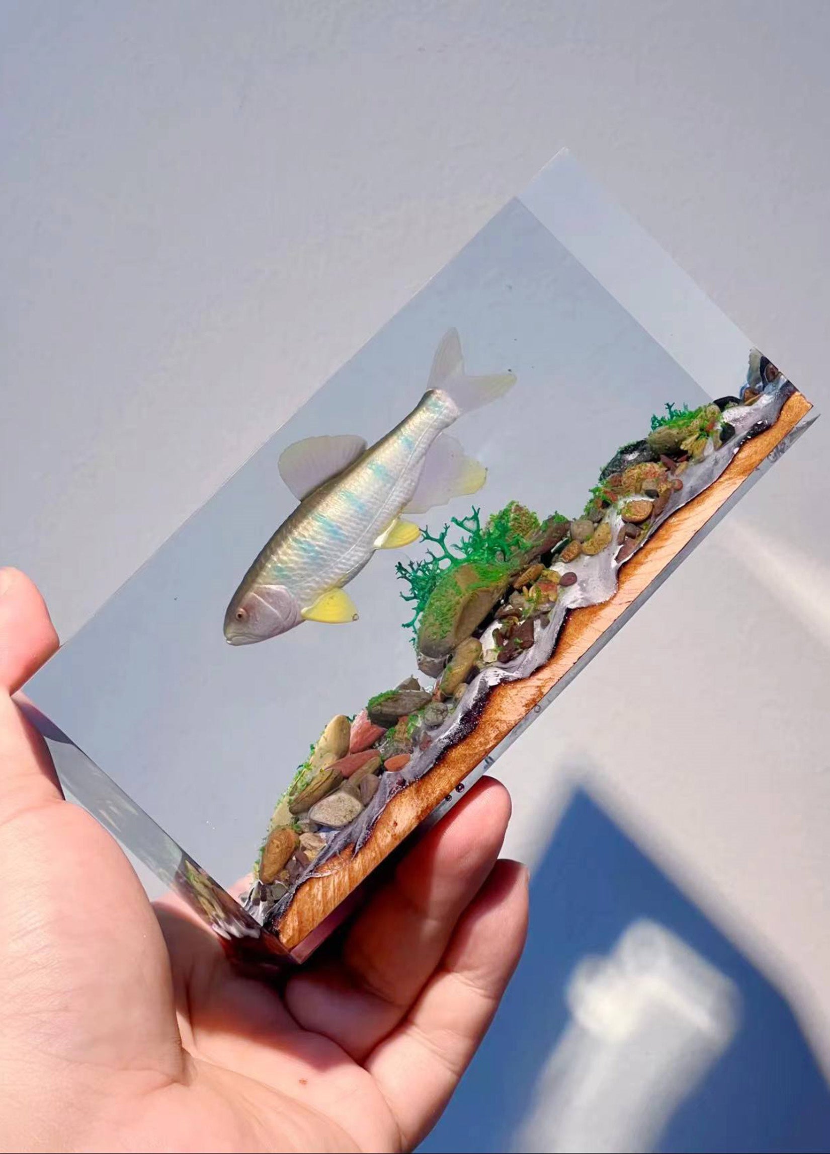 Ochetai Barbel Night Light Fish Figurine