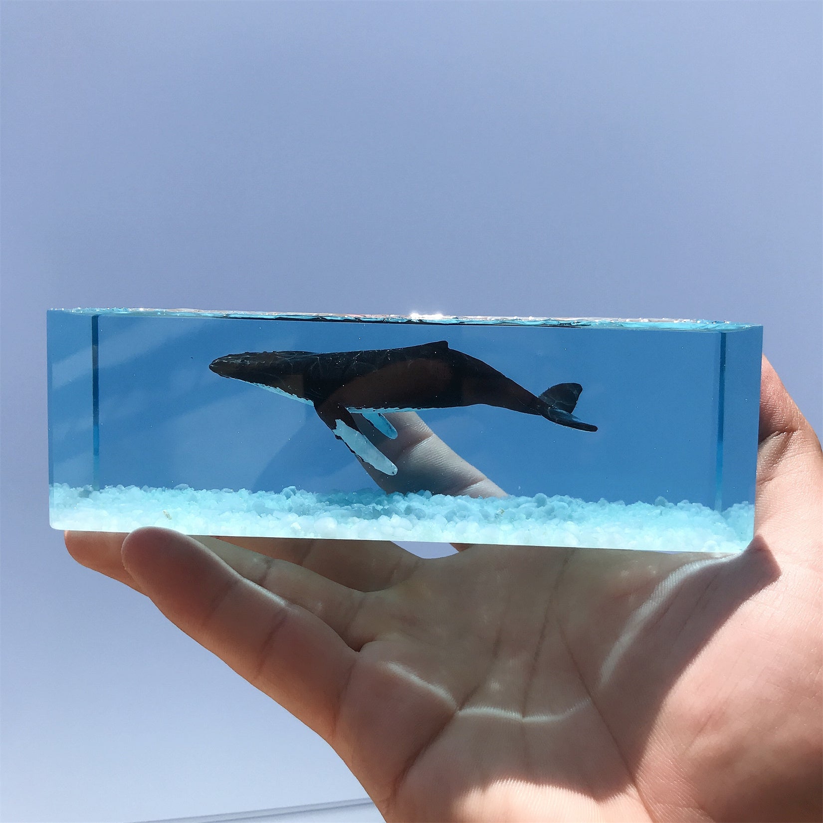 Whale Diver Ornament Resin Marine Animal Figure