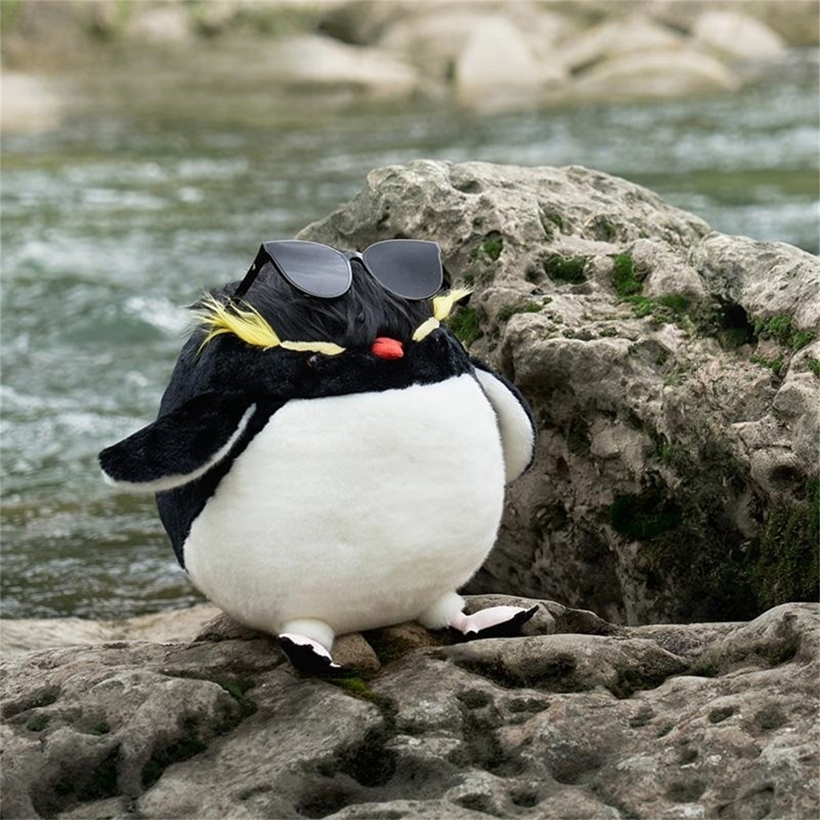 Rockhopper Penguin Plush Doll Soft Animal Model