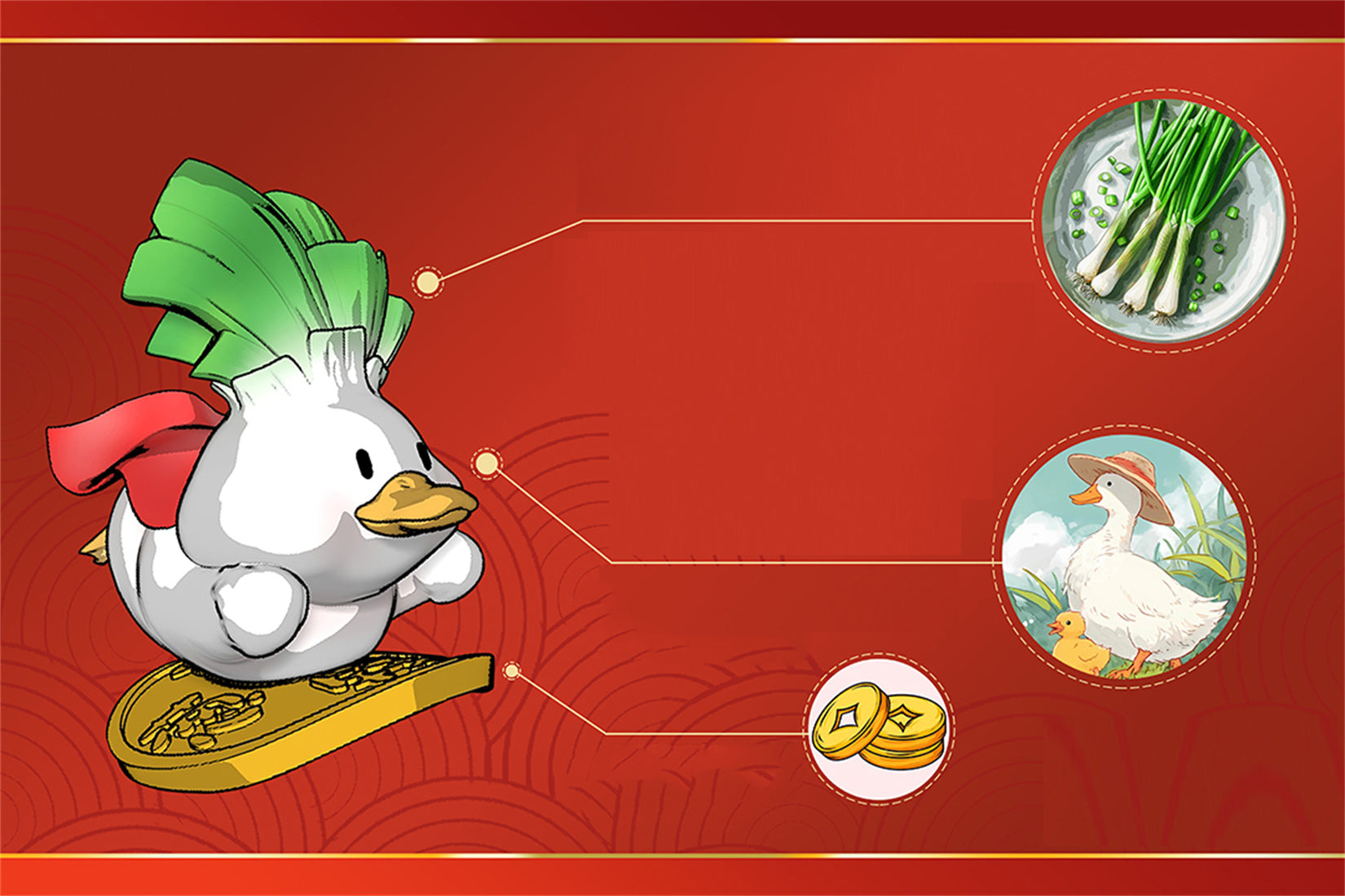 Figurine de canard porte-bonheur en résine 