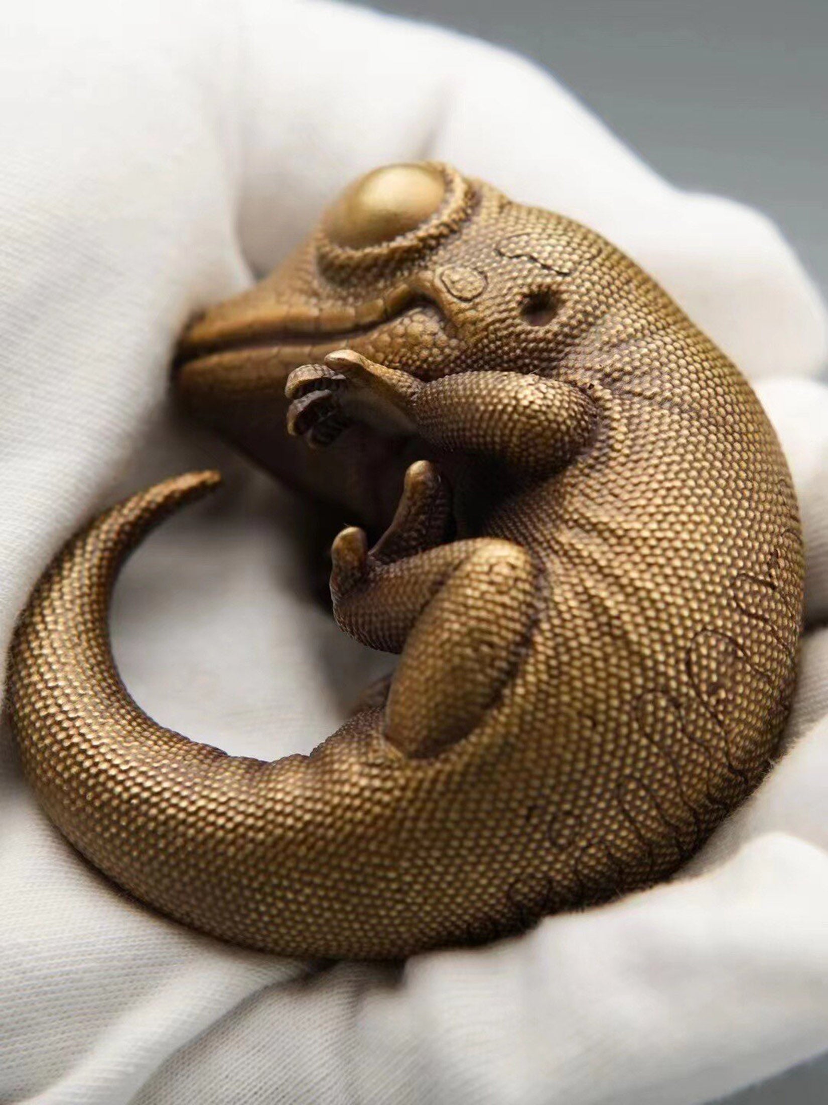 BOWUZHI Studio Bronze Geckos Model
