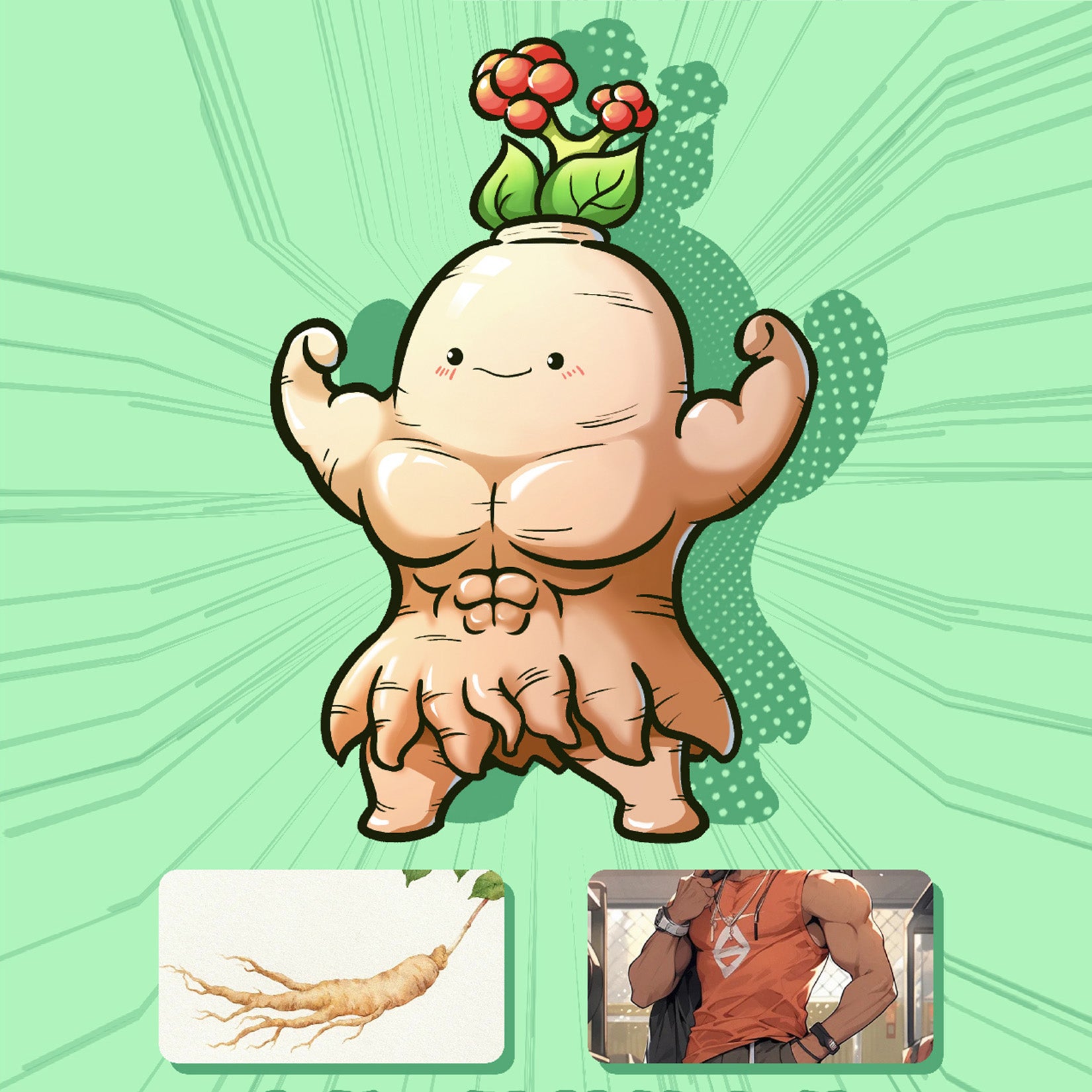 Ginseng Doll Model Creative Figure