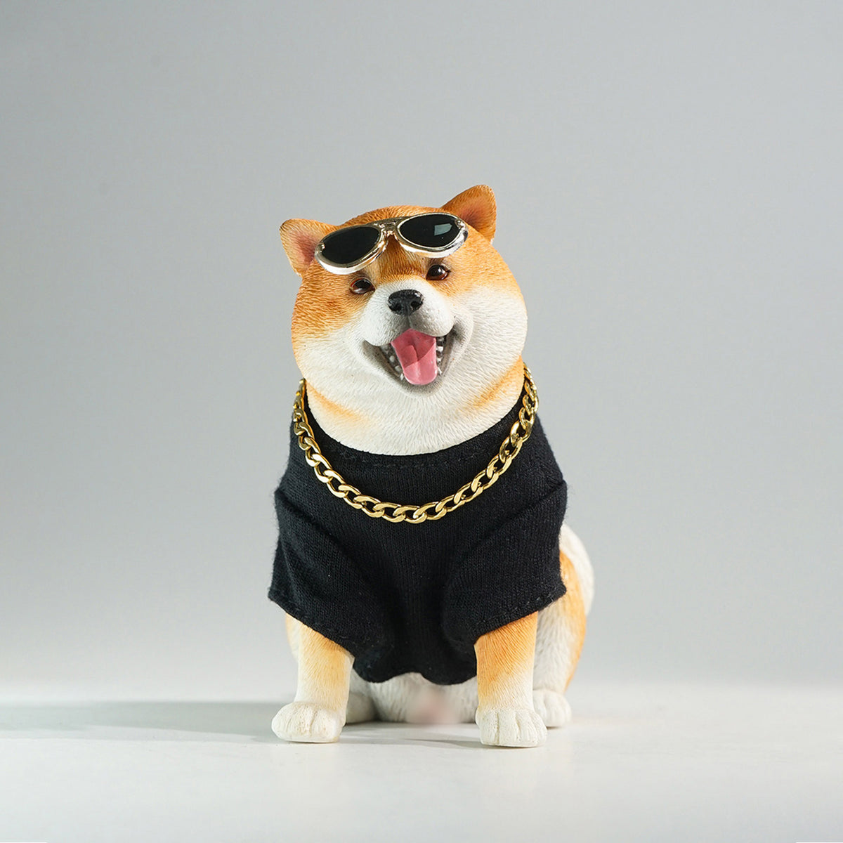 Shiba Inu Statue Animal Model Pet Figurine Decor