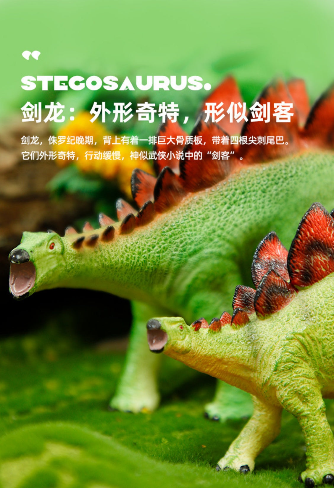 RECUR Stegosaurus Dinosaur Animal Model
