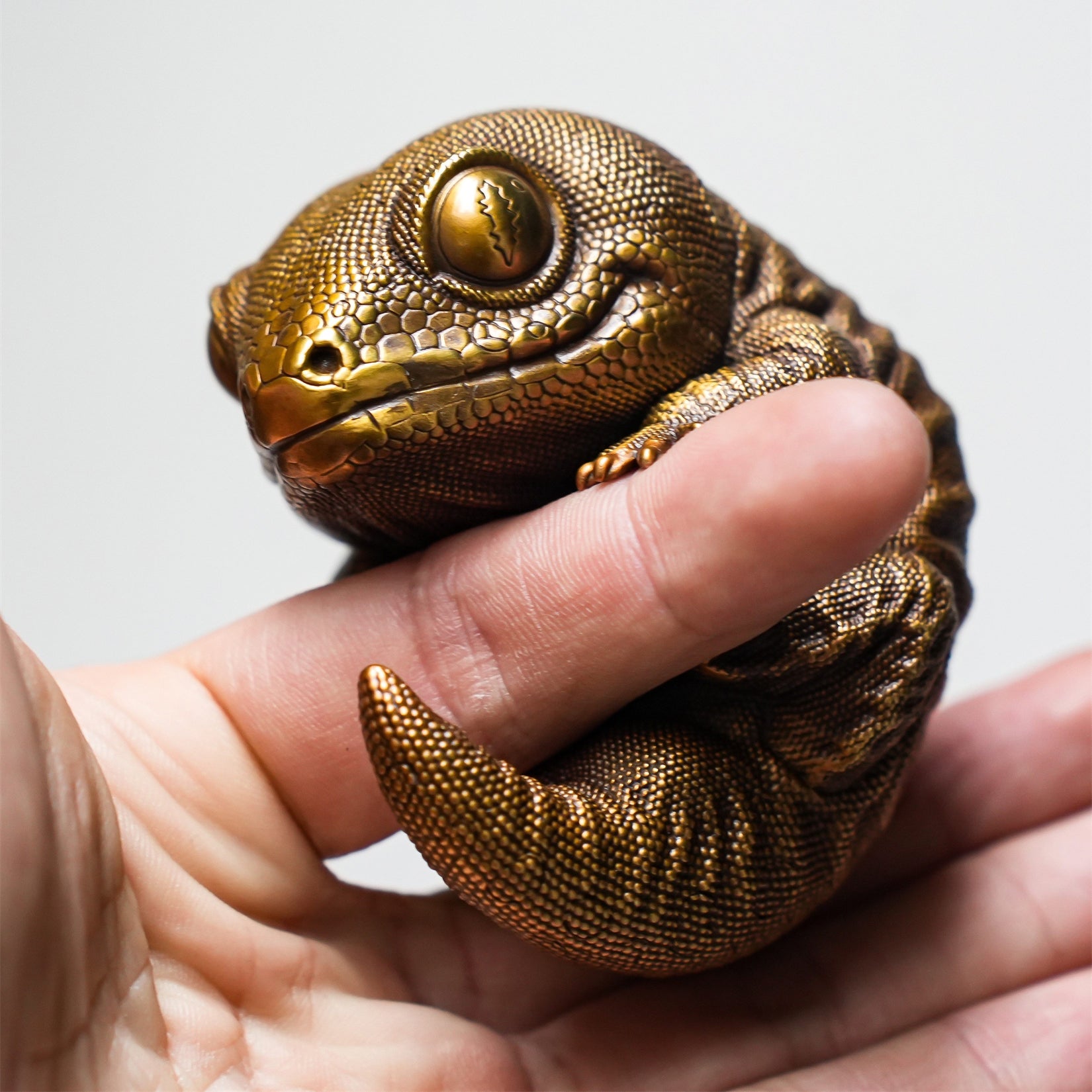 BOWUZHI Studio Bronze Gecko Figurines
