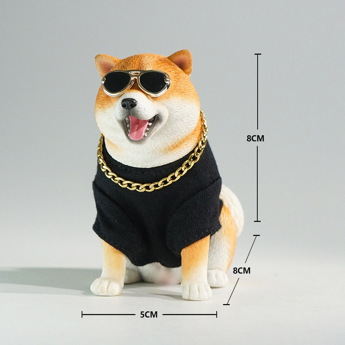 Shiba Inu Statue Animal Model Pet Figurine Decor