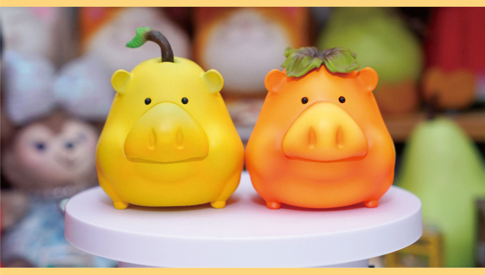 Propitious Pig Fruit Sculpture Resin Model