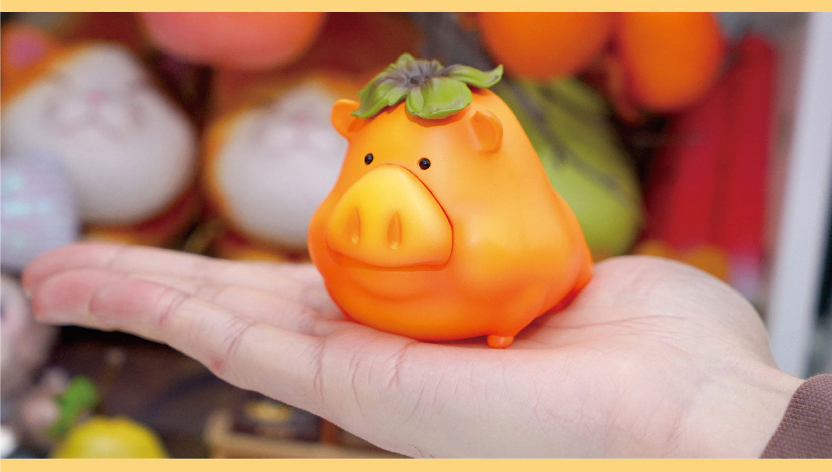 Propitious Pig Fruit Sculpture Resin Model