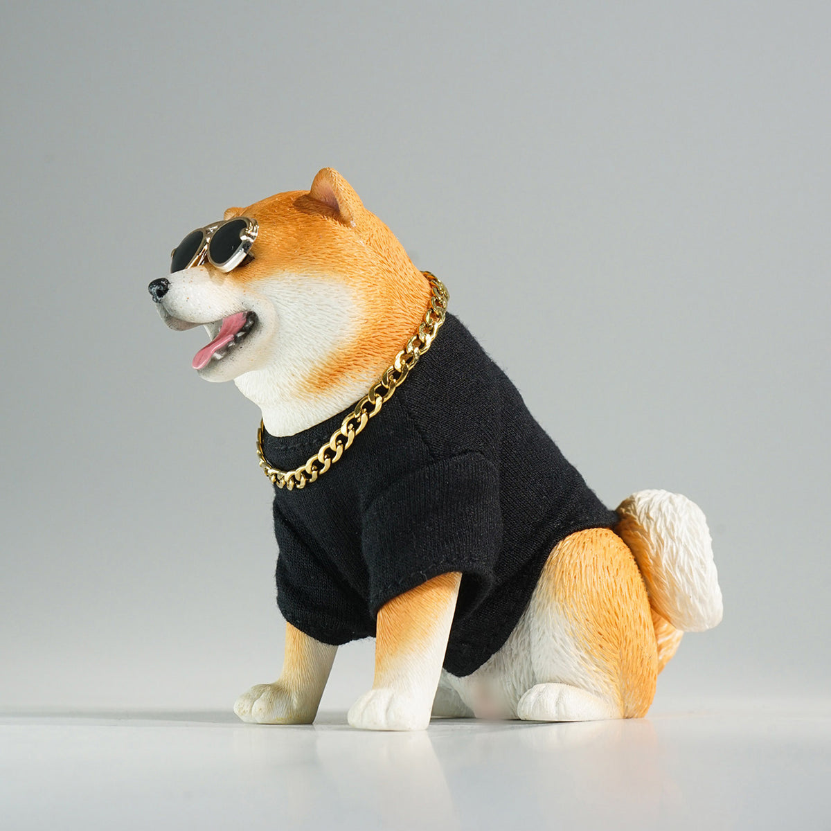 Shiba Inu Statue Animal Model Pet Figurine Decor