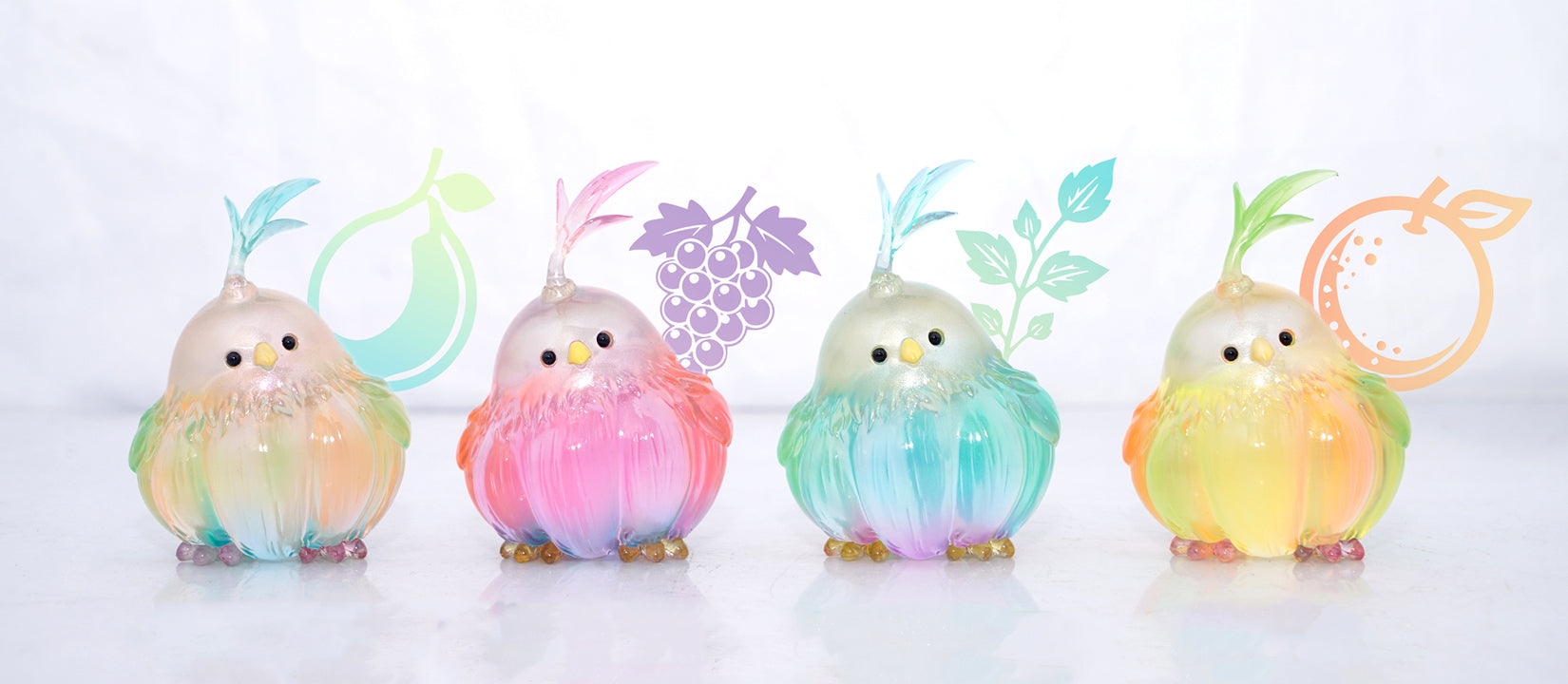 Jelly Garlic Bird Model Resin Animal Figure