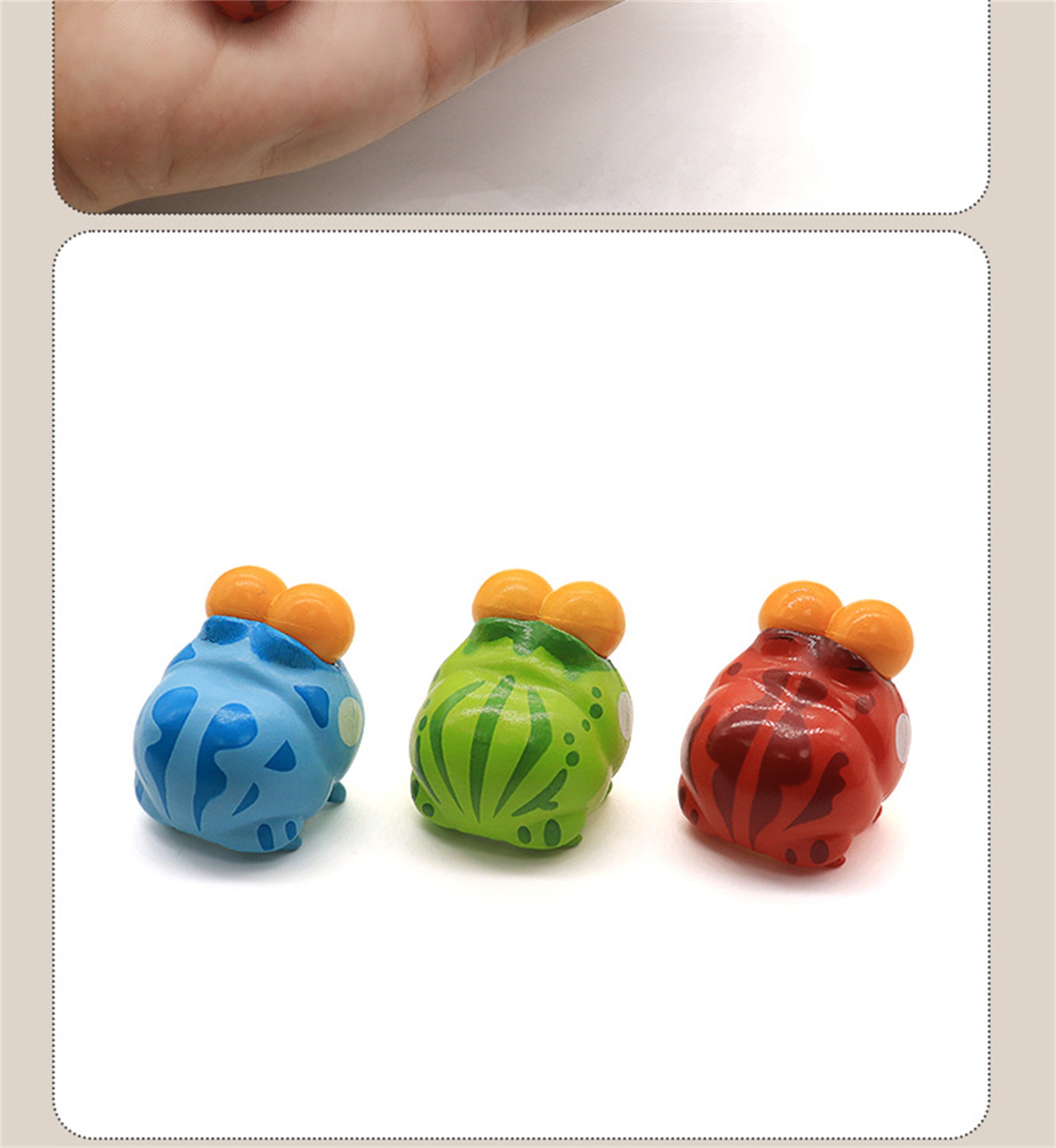 PVC Animal Sculptures Duck and Three Frogs Model Decor