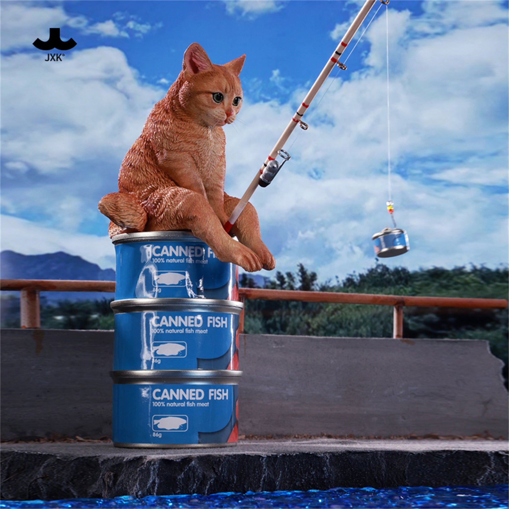JXK Dream-Fishing Kitten Figure