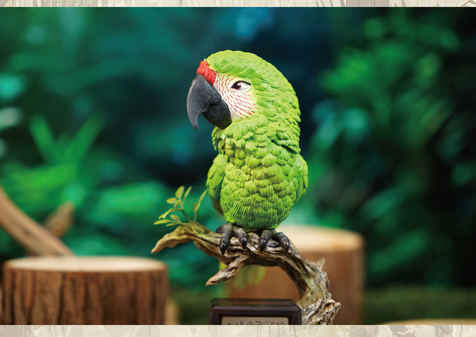 Great Green Macaw & Hyacinth Macaw Parrot Model
