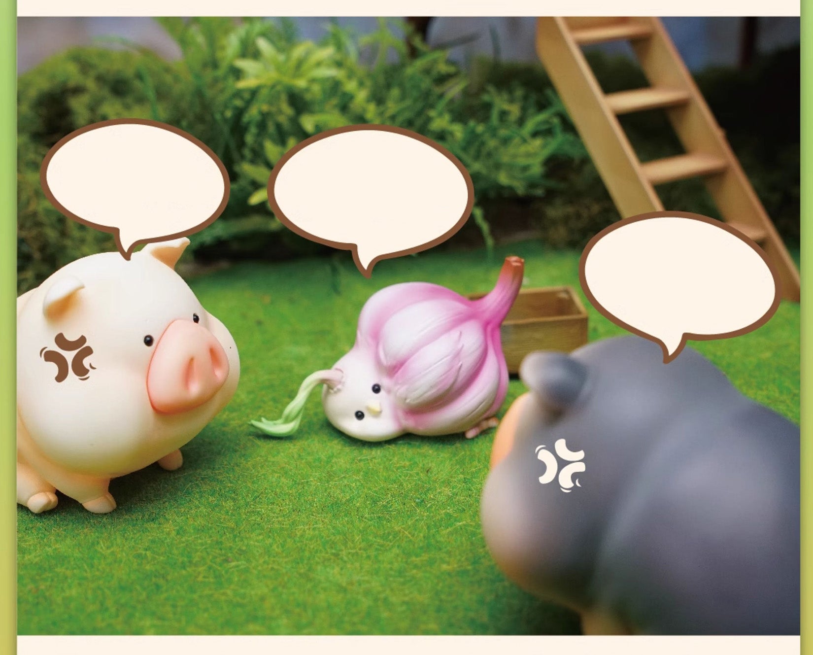 Lying Garlic Bird Model Animal Figure