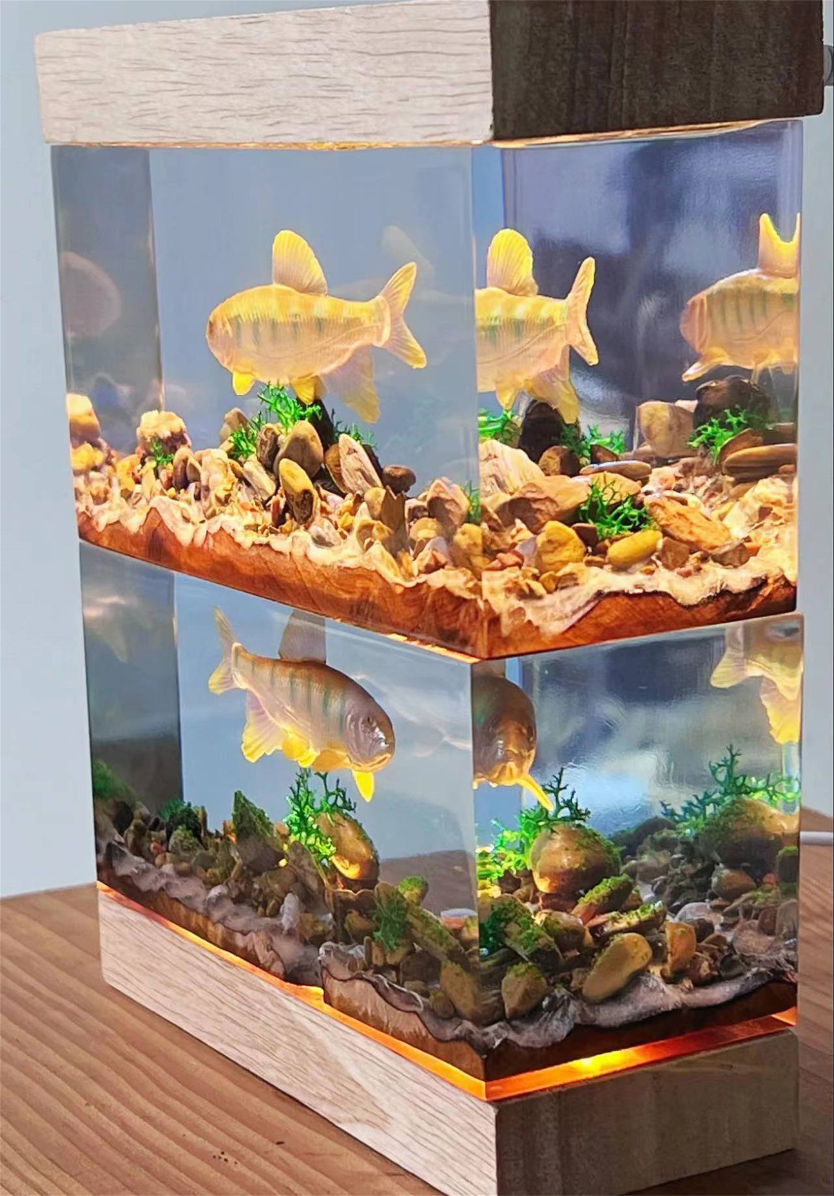 Ochetai Barbel Night Light Fish Figurine