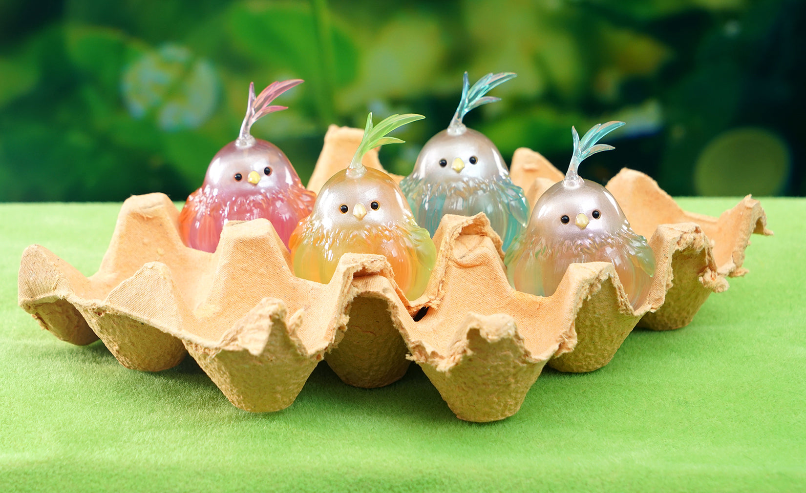 Jelly Garlic Bird Model Resin Animal Figure