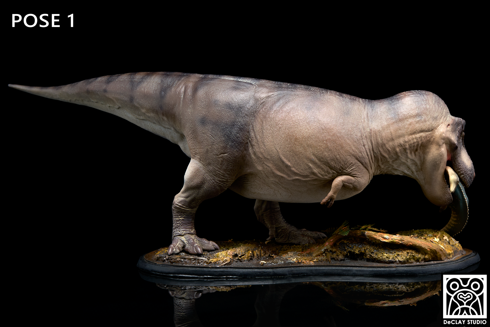 De CLAY Studio T. rex and Edmontosaurus Model