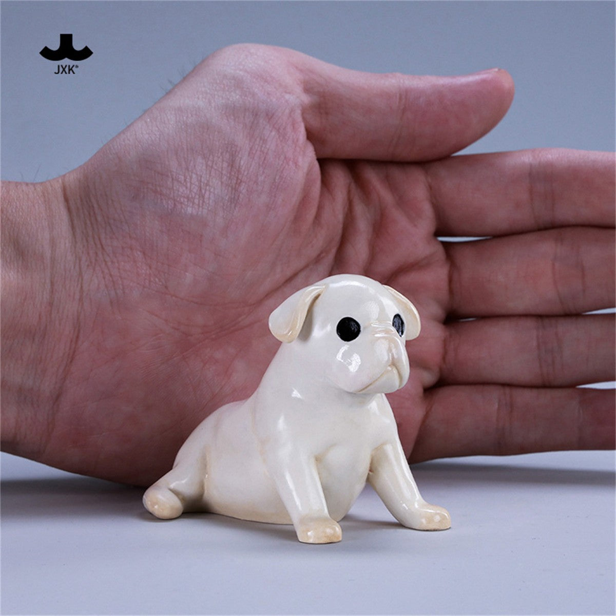 JXK 1/6 Scale Ghost Frenchie French Bulldog Figure