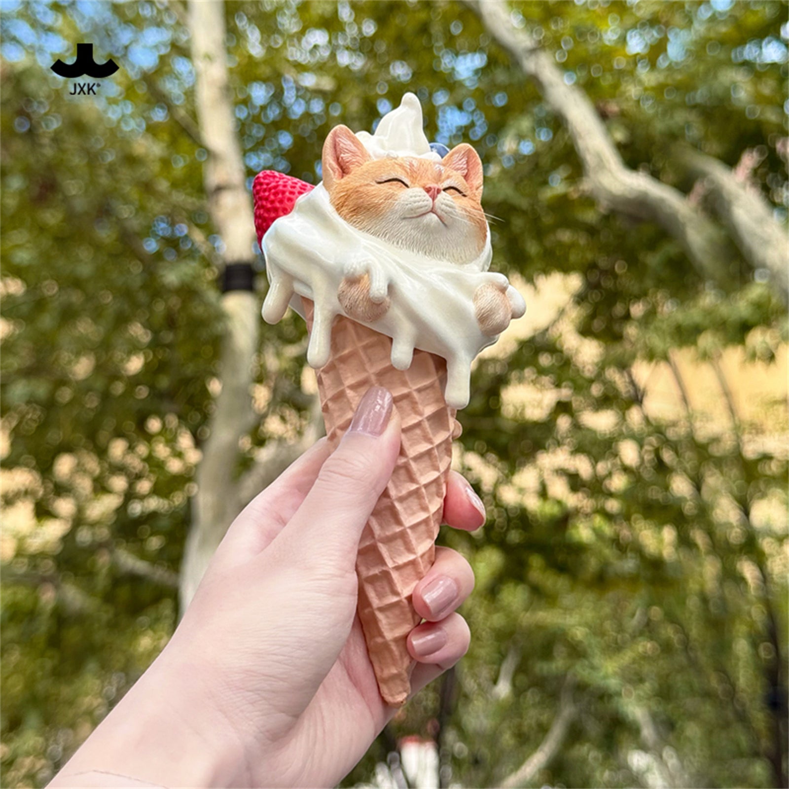 JXK Ice-cream Cone Cat Figure