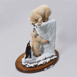 K&P An Arctic Appointment Polar Bear Penguins Scene Statue