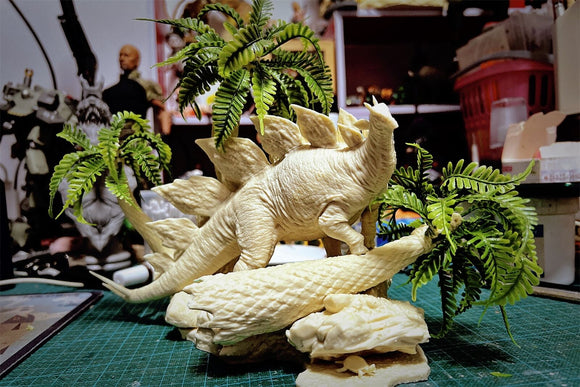 PASSION CHARGER 1/35 Stegosaurus Scene Statue