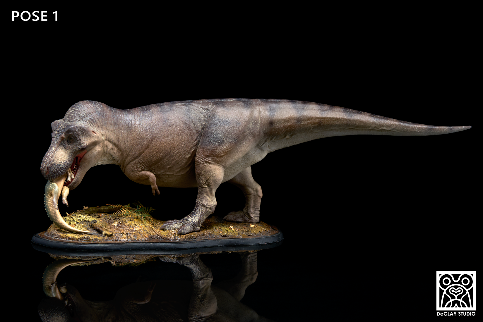 De CLAY Studio T. rex and Edmontosaurus Model