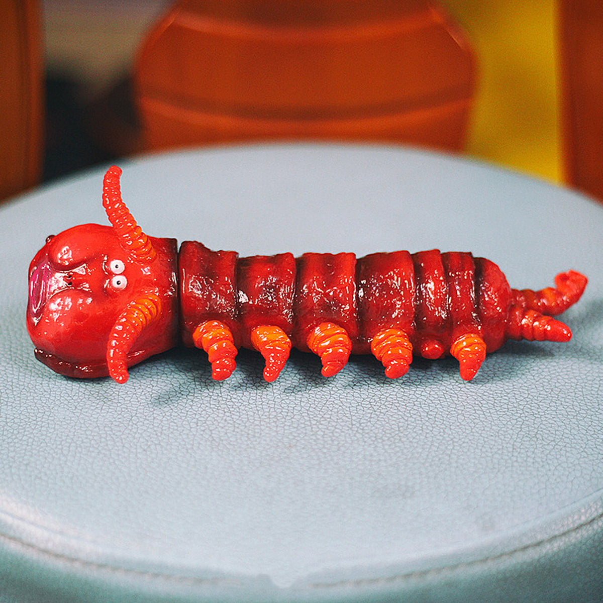 Red Centipede Articulated Head Insect Desktop Ornament